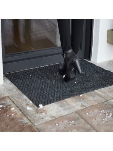 wash+dry Fußmatte Dune Stripes in dunkelgrau