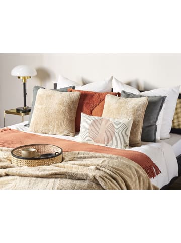 Beliani 2er-Set Dekokissen PILEA in Beige