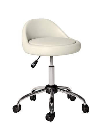 HOMCOM Salonstuhl-Ø35 x 63-83H cm-Weiß