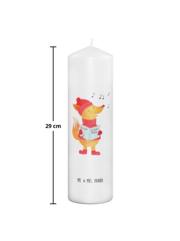 Mr. & Mrs. Panda Kerze Fuchs Sänger ohne Spruch in Weiß