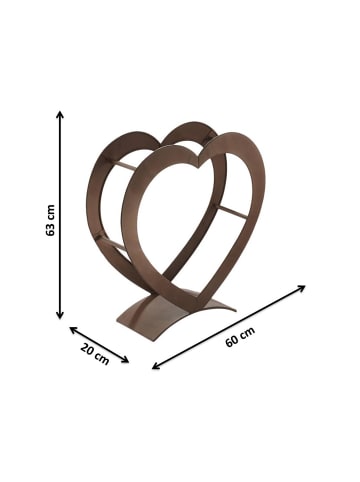 kobolo Kaminholzregal FIREWDHEART in Braun