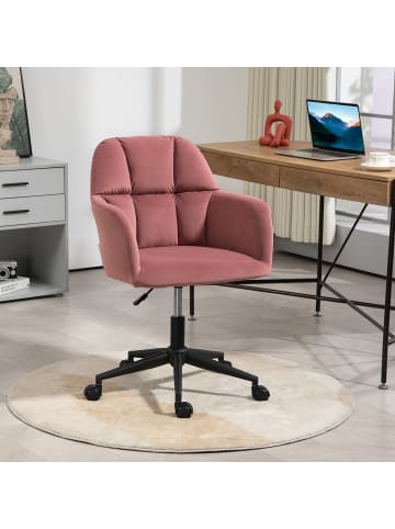 Vinsetto Bürostuhl-58L x 58,5B x 78-86H cm-Rosa
