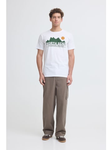 North Bend Rundhalsshirt NBCash in Weiß