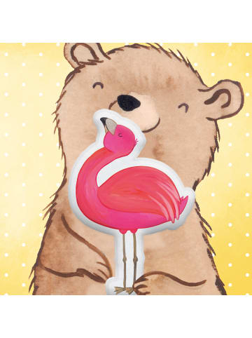 Mr. & Mrs. Panda Dekokissen Flamingo Stolz ohne Spruch in Weiß