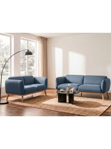 Beliani 2-tlg Sitzgruppe LJUNG in Blau/Braun