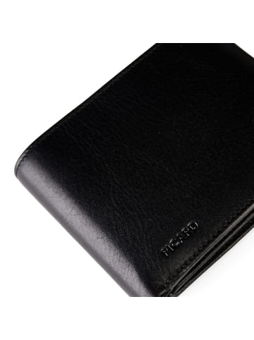 PICARD Tennessee1 Geldbörse RFID Schutz Leder 12 cm in schwarz