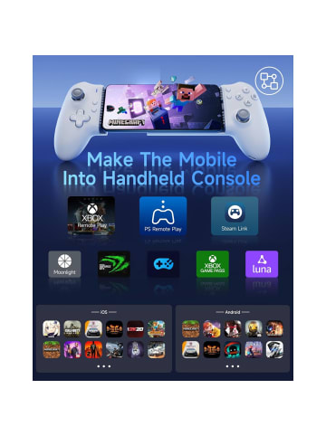Almina EasySMX M15 Handy Controller Android, Smartphone Controller weiß in Weiß