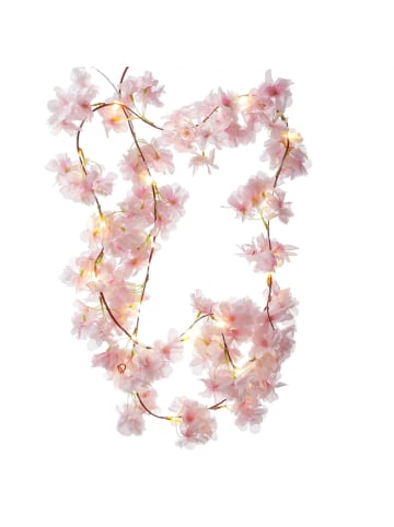 MARELIDA LED Lichterkette rosa Kirschblüten Deko Blumengirlande Timer L: 1,8m
