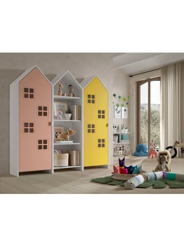 58 aufm Kessel REGALSCHRANK Set Kania 173x37x171 MDF Weiß /Bunt