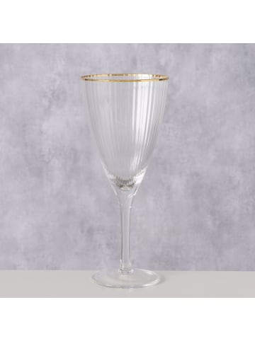 Boltze Weinglas Sofia mit Goldrand in klar