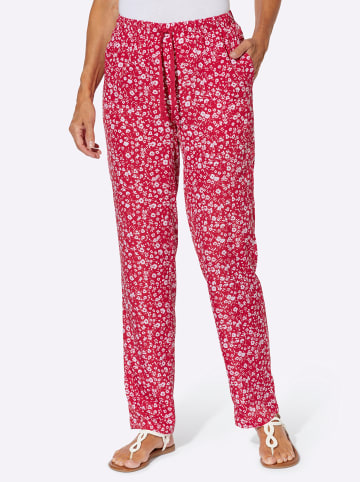 Sieh an! Schlupfhose in rot-weiß-bedruckt
