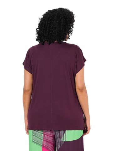 Ulla Popken Shirt in dunkle pflaume