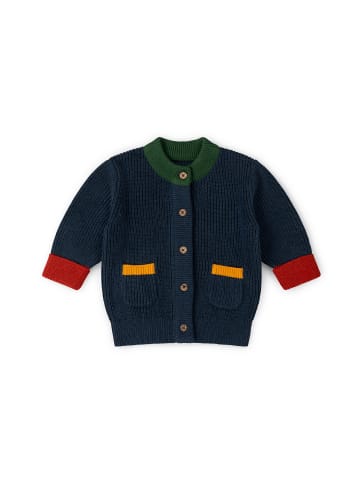 Little Green Radicals Strickjacke aus Bio-Baumwolle in Blau