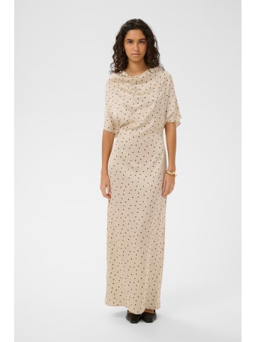 Soaked in Luxury Kleid SLClero Feminine Form in Oatmeal w Black Dots