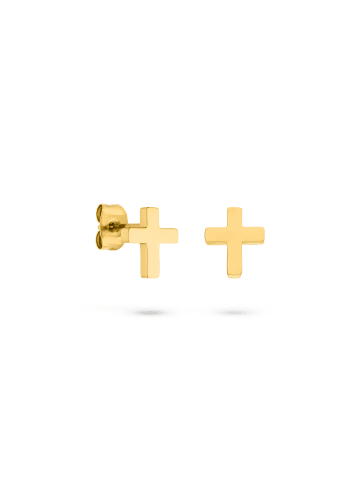 s.Oliver Ohrstecker mit Kreuz Detail in gold