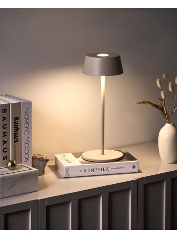 Beliani Tischlampe für den Außenbereich GUDER in Beige - (W) 15 x (H) 36 x (L) 15 cm