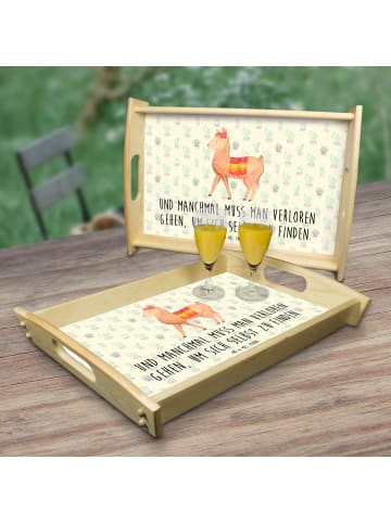 Mr. & Mrs. Panda Sofa Tablett Alpaka Stolz mit Spruch in Kaktus Grün