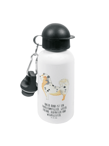 Mr. & Mrs. Panda Kindertrinkflasche Hund Australien Shepherd mit... in Weiß