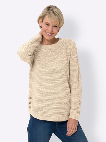 Sieh an! Langarm-Pullover in elfenbein