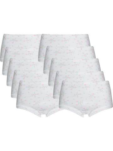 Con-ta Baumwolle, Feinripp Taillenslip 10er-Pack in weiß