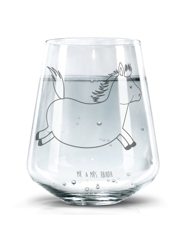 Mr. & Mrs. Panda Trinkglas Pferd Springen ohne Spruch in Transparent