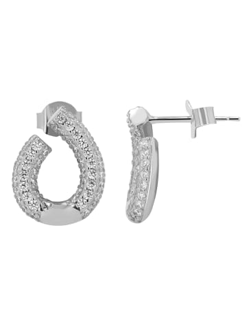 Adeliás Damen Ohrringe – Ohrstecker aus 925 Silber in silber