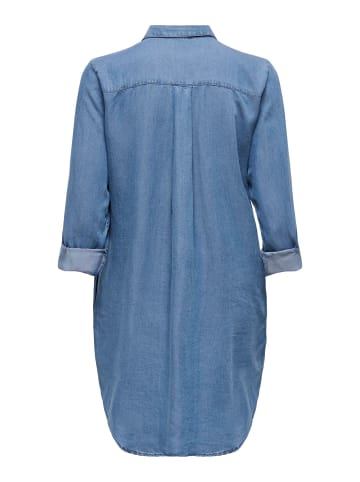 ONLY Hemdblusenkleid in Medium Blue Denim