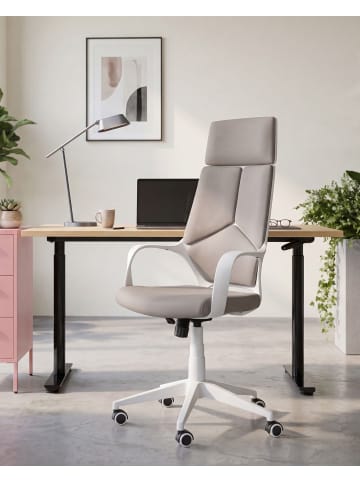 Beliani Professioneller Bürostuhl DELIGHT II in Beige/Weiß