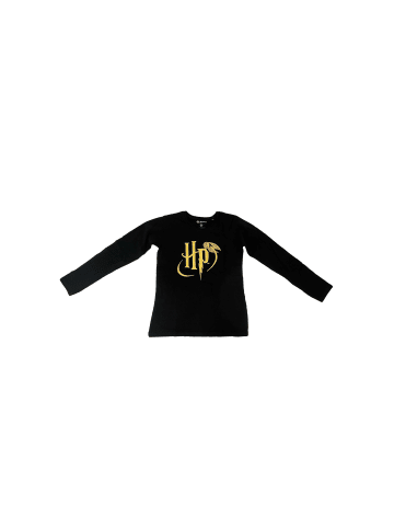 Harry Potter Langarmshirt Longsleeve in Schwarz