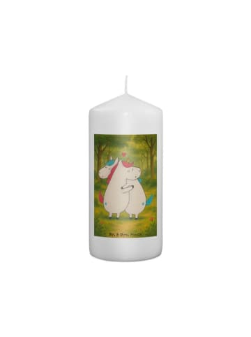 Mr. & Mrs. Panda Kerze Einhorn Mitteilung Design ohne Spruch in Weiß