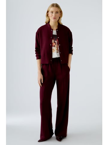 Oui Schlupfhose in dark red white