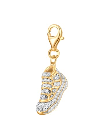 Glanzstücke München Charm Sneaker aus Sterling Silber mit Zirkonia in gelbgold