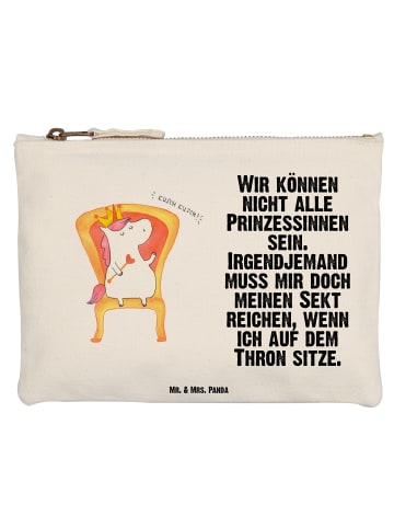 Mr. & Mrs. Panda Schminktasche Einhorn König mit Spruch in Weiß