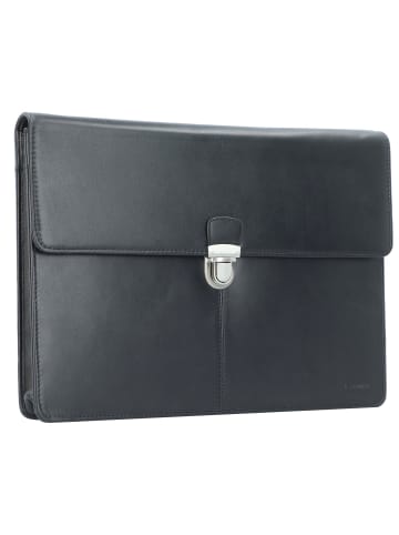 Esquire Oxford Collegemappe Leder 35 cm in schwarz