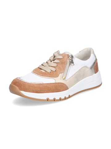 WALDLÄUFER Sneaker H-April in Braun Weiß