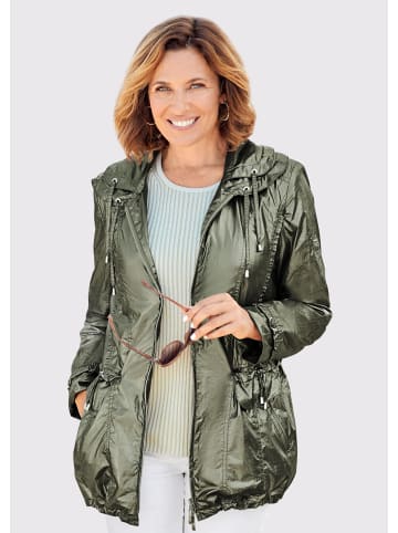 GOLDNER Kurzgröße:  Longjacke Longjacke in graugrün