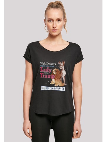 F4NT4STIC Long Cut T-Shirt Disney Susi und Strolch Distressed in schwarz