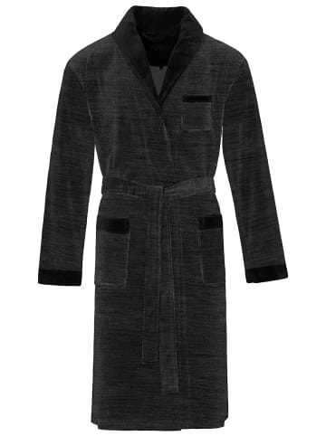 Vossen Bademantel mit Schalkragen in black