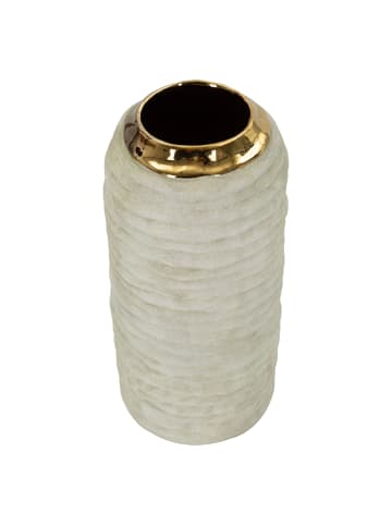 Mauro Ferretti Dekorative Keramikvase mit Goldverzierungen, ø 14 x 30 cm