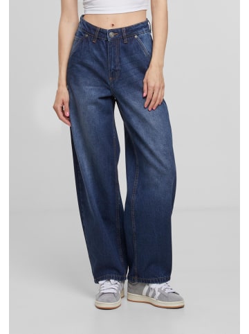 Urban Classics Urban Classics Ladies Tapered Baggy Jeans in new dark blue washed