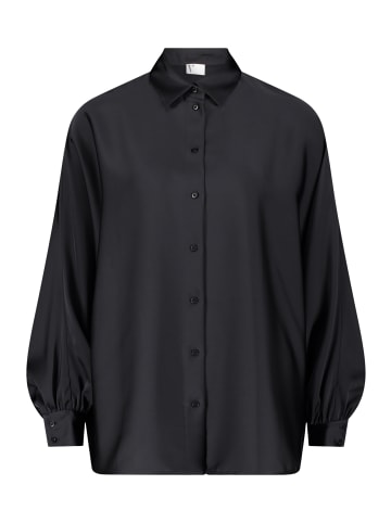 Vera Mont Satin-Bluse mit Kragen in Schwarz