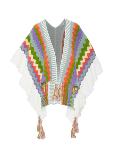 usha FESTIVAL Women Poncho in Grau Mehrfarbig