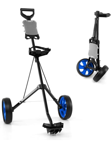 COSTWAY Golftrolley 2 Rad in Blau