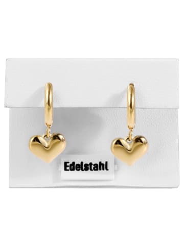 Adeliás Damen Anhänger – Herzanhänger aus Edelstahl in gold