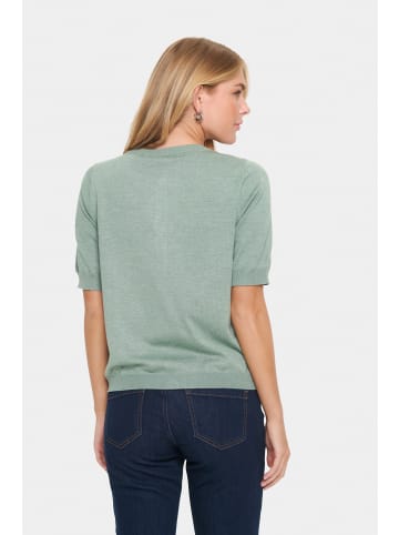 SAINT TROPEZ Strickjacke MilaSZ Gerade Passform in Green Bay Melange