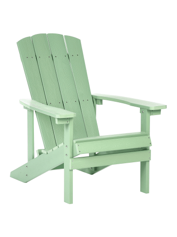 Beliani Gartenstuhl ADIRONDACK in Grün - (W) 75 x (H) 88 x (L) 88 cm