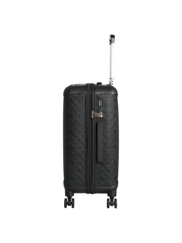 Guess Wilder 22 IN - 4-Rollen-Trolley M 64 cm erw. (dark taupe logo) in schwarz