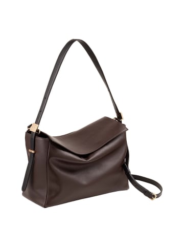 DuDu Schultertasche Leder 30 cm brown