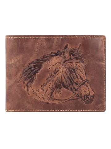 Greenburry Vintage Sternzeichen Geldbörse Leder 12 cm in horse