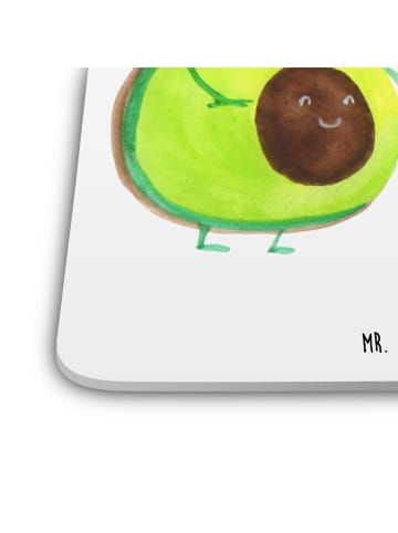 Mr. & Mrs. Panda Untersetzer für Gläser Avocado Pärchen ohne Spruch in Weiß